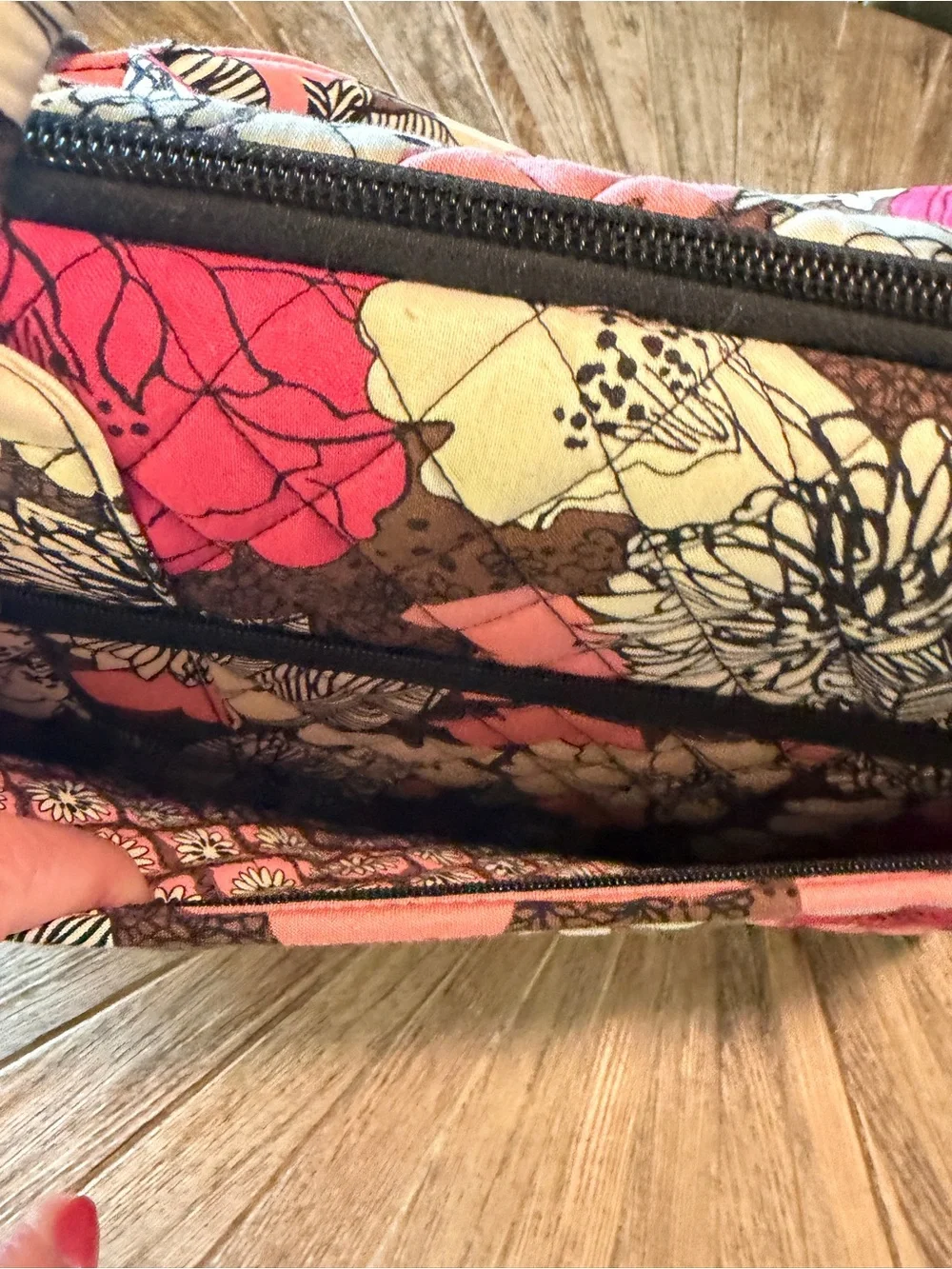 Vera Bradley Mocha Rouge Hard Shell Laptop Case Bag Retired Floral 2011 Pink